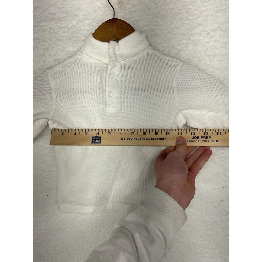 Vintage B.U.M. Equipment Infant Long Sleeve Collard Cotton Shirt Embroidered 24M